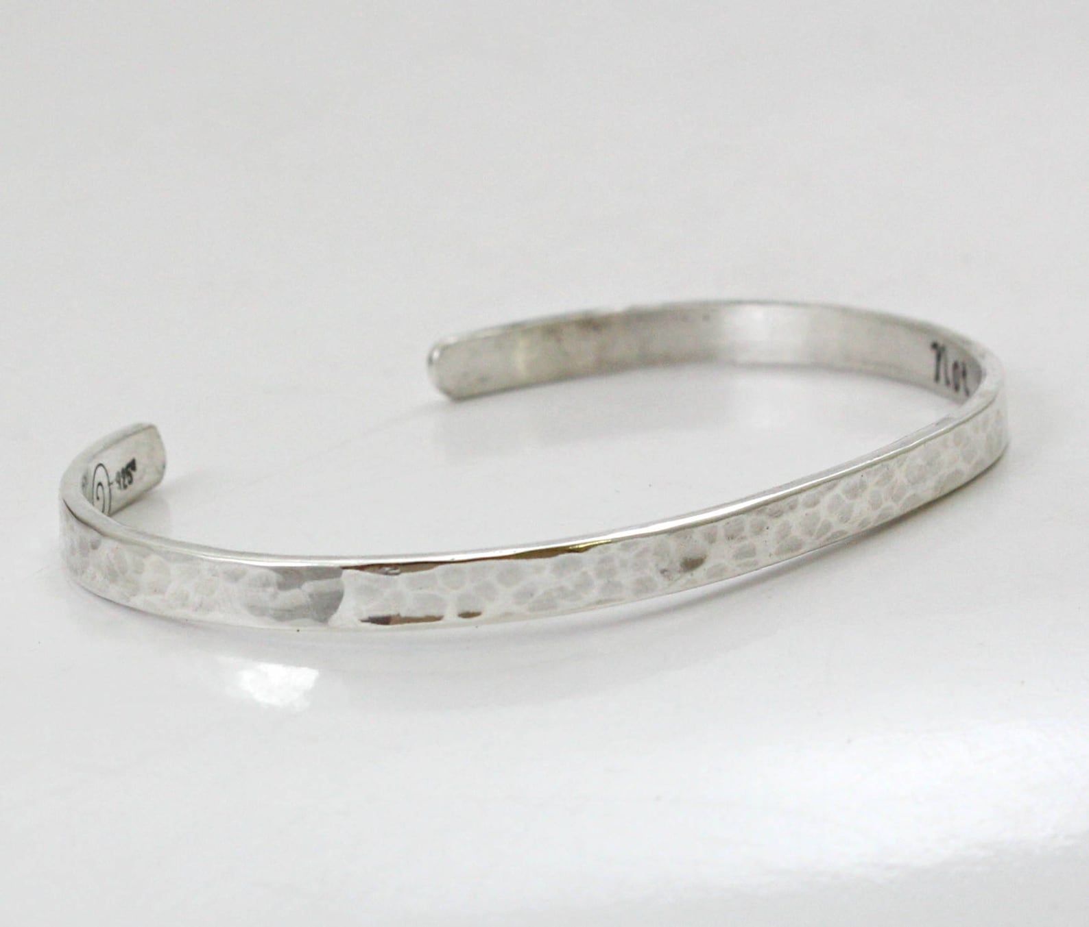 Personalized Sterling Silver bangle Bracelet Custom Sterling | Etsy