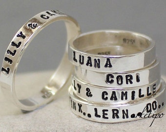 Personalized Men's / Women's sterling silver Ring.. Wedding Band.. Personalized Ring of sterling silver. Custom Ring.. 3mm Silver Ring...