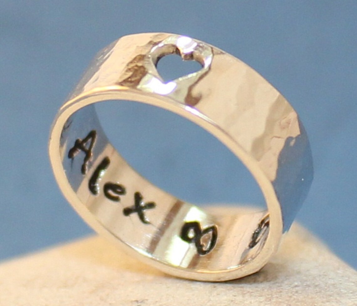 Personalized Sterling Silver Ring.. love Ring.. Etsy