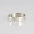 Sterling Silver Ring for Men, Women - Hammered or Smooth - Custom Engraving - Mens Sterling Silver Ring - Silver Band - 5mm - Gift for Him product logo