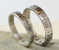 Wedding Rings Set - Sterling Silver Couples Rings, Personalized, Hammered Matching Wedding bands - His and Hers, Commitment - Promise Rings product logo