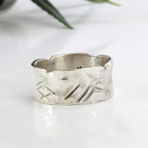 Silver Men's Band - Hammered - Sterling Silver Ring - Personalized - Wide Band - Woman Ring Silver - Wedding Band- Anniversary Ring