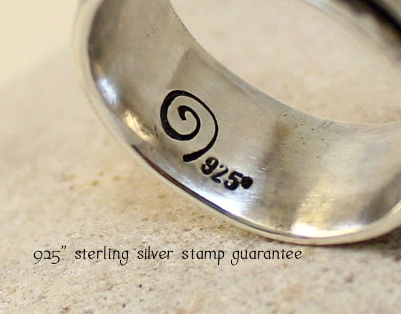 Personalized Sterling Silver Ring / Band.. Best Gift.. Hammered oxidized sterling silver Ring / Wedding Band.. Custom / Personalized Ring.. image 4