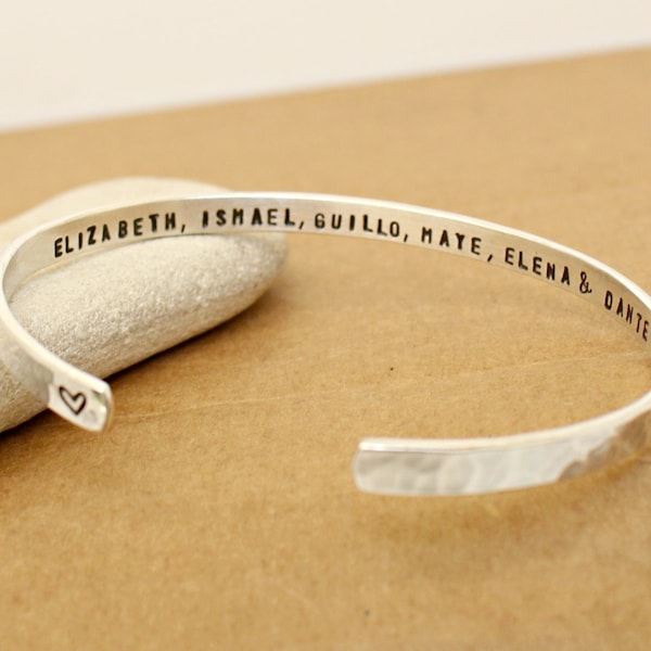 Bracciale personalizzato - Bracciale in argento sterling - Nome - Data - Coordinate - Bracciale proverbi con numeri romani - Regalo da damigella d'onore