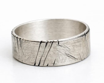 Wide Silver Band - Ring For Men and Women - Custom Engraving Inside- Hammered - Handmade - Men's Band - Wedding/ Engagement Ring - Oxidized