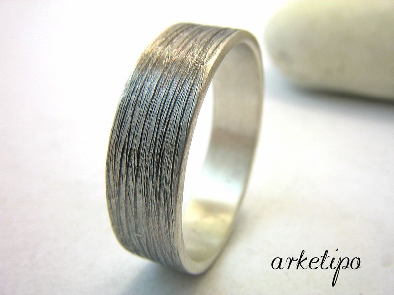 Personalized Sterling Silver Ring / Band.. Best Gift.. Hammered oxidized sterling silver Ring / Wedding Band.. Custom / Personalized Ring.. image 1