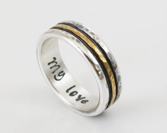 Wedding Ring - Band for Men and Women - Handmade - Made of Sterling Silver - Personalized Band - Custom Inside Engraving