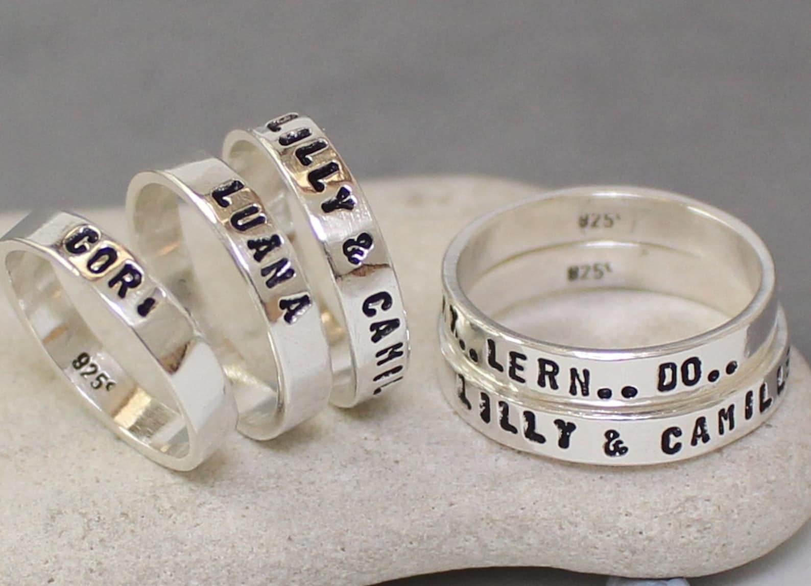 Personalized Men's / Women's Sterling Silver Ring.. Wedding Band ...