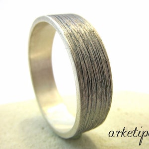 Personalized Sterling Silver Ring / Band.. Best Gift.. Hammered oxidized sterling silver Ring / Wedding Band.. Custom / Personalized Ring.. image 2