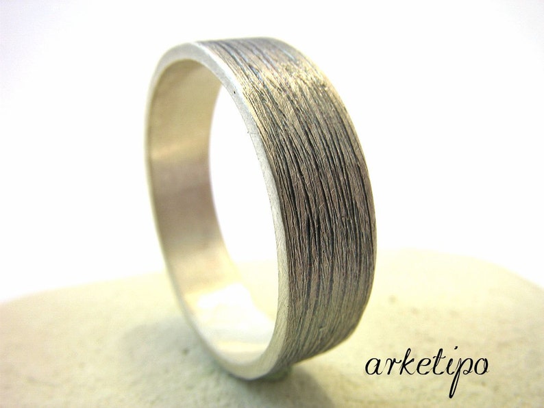 Personalized Sterling Silver Ring / Band.. Best Gift.. Hammered oxidized sterling silver Ring / Wedding Band.. Custom / Personalized Ring.. image 2