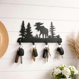 Moose Metal Key Hanger - Made in Canada