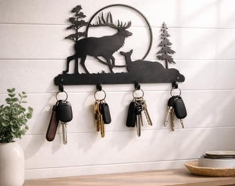 Elk Metal Key Hanger - Made in Canada