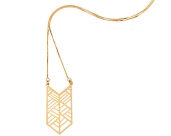 Chevron Long Necklace, Boho Necklace, Geometric Jewelry, Dainty Necklace ,Wholesale Jewelry, Fashion Jewelry,Statement necklace Gift For Her