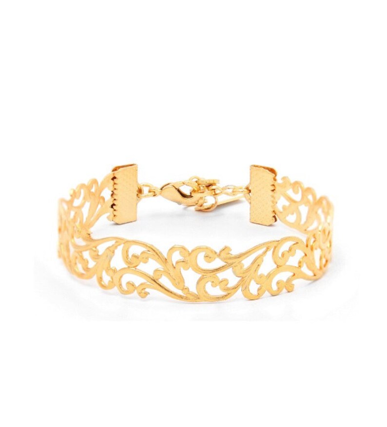 Gold Filigree Bracelet Rose Gold Bracelet Cuff Bracelet Etsy 日本