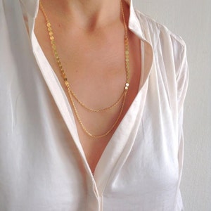 Dainty Layered Necklace, Gold Necklace, Layered Necklace, Bridal Jewelry, Bridesmaids Gift Ideas, Romantic Necklace, Wedding Necklace