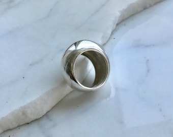 Sterling Silver Bubble Ring, Silver Statement Ring, Wide Band Ring, Statement Jewelry, Silver Ring, Blank Ring, Christmas gift, Gift for Her