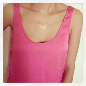 Gold Butterfly Necklace, Gold Necklace, Delicate Necklace, Minimalist, Simple Necklace, Gold Filled