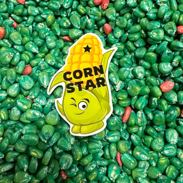 Corn Star Sticker, Funny Sticker !FREE Shipping!