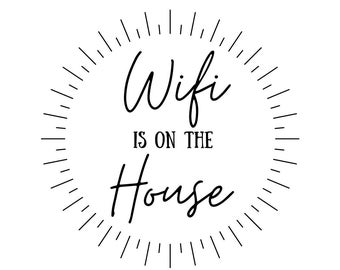 Printable Wifi Sign Be Our Guest - Etsy