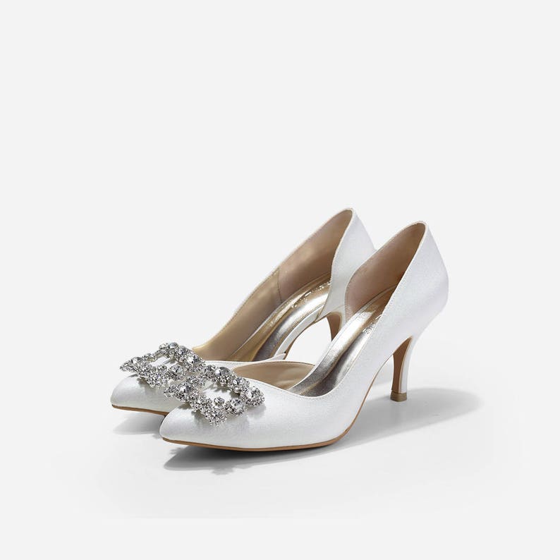 ivory glitter heels
