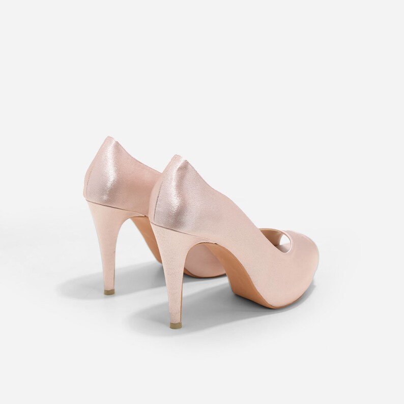nude pink wedding shoes