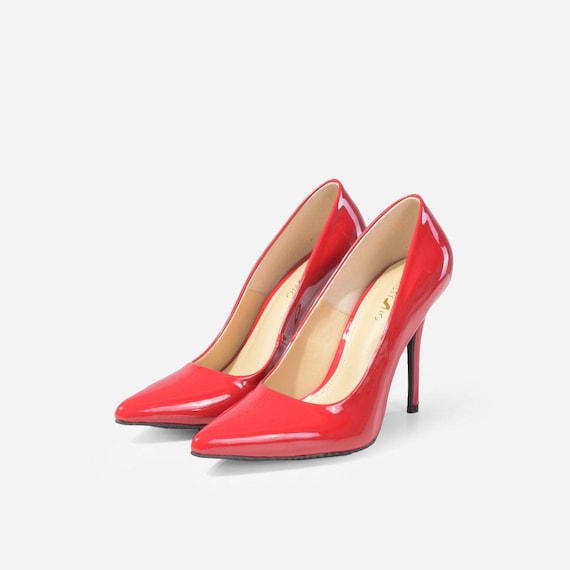 red pointed toe heels