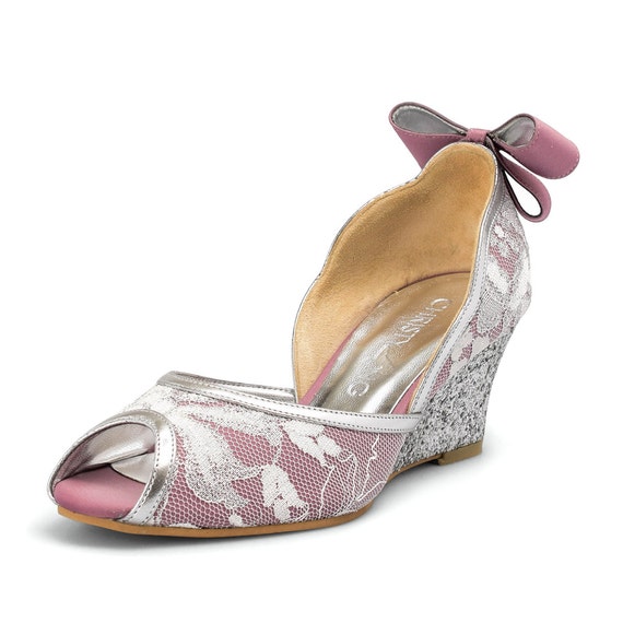 lilac wedge shoes