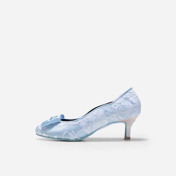 Cranberry Skyfall Baby Blue Lace Pumps Custom Made Powder Blue Lace Heels Baby Blue Custom Made Kitten Pumps Something Blue Wedding Shoes