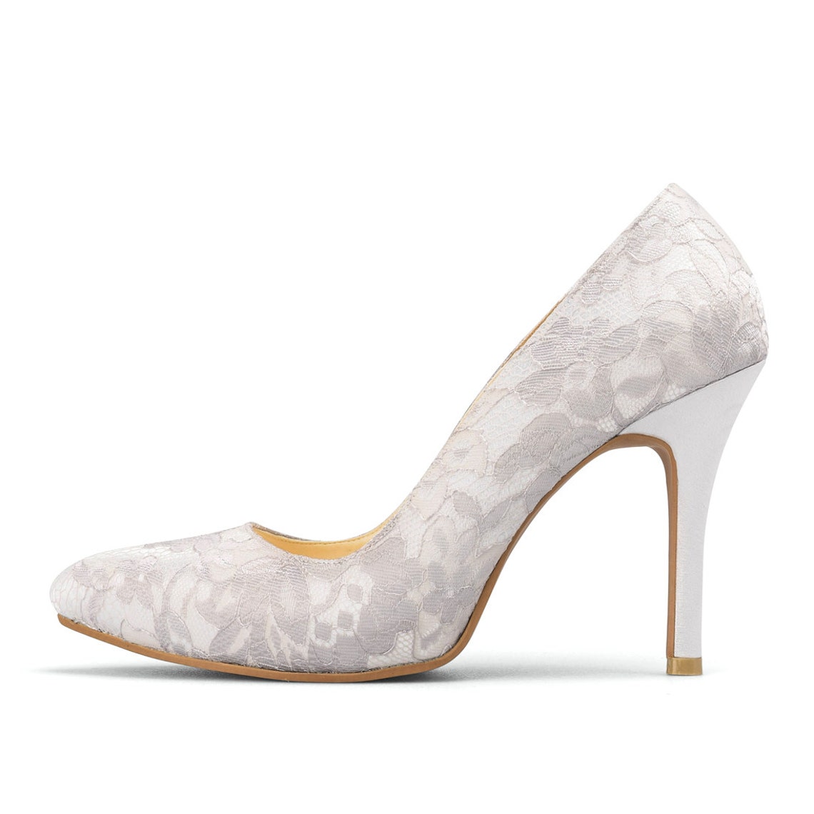 Ivory White Lace Wedding Shoes White Wedding Shoes Custom | Etsy