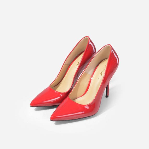 red pointy heel