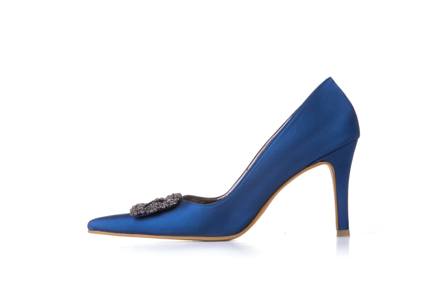 Blue Custom Made Heels Blue Pointy Toe Heels Something Blue - Etsy