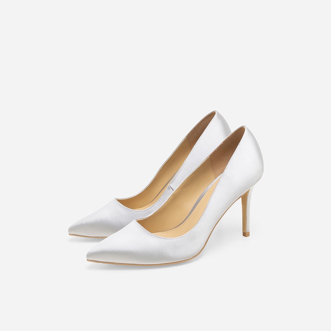 Buy SHUZ TOUCH Solid Bellerina White Heels Online
