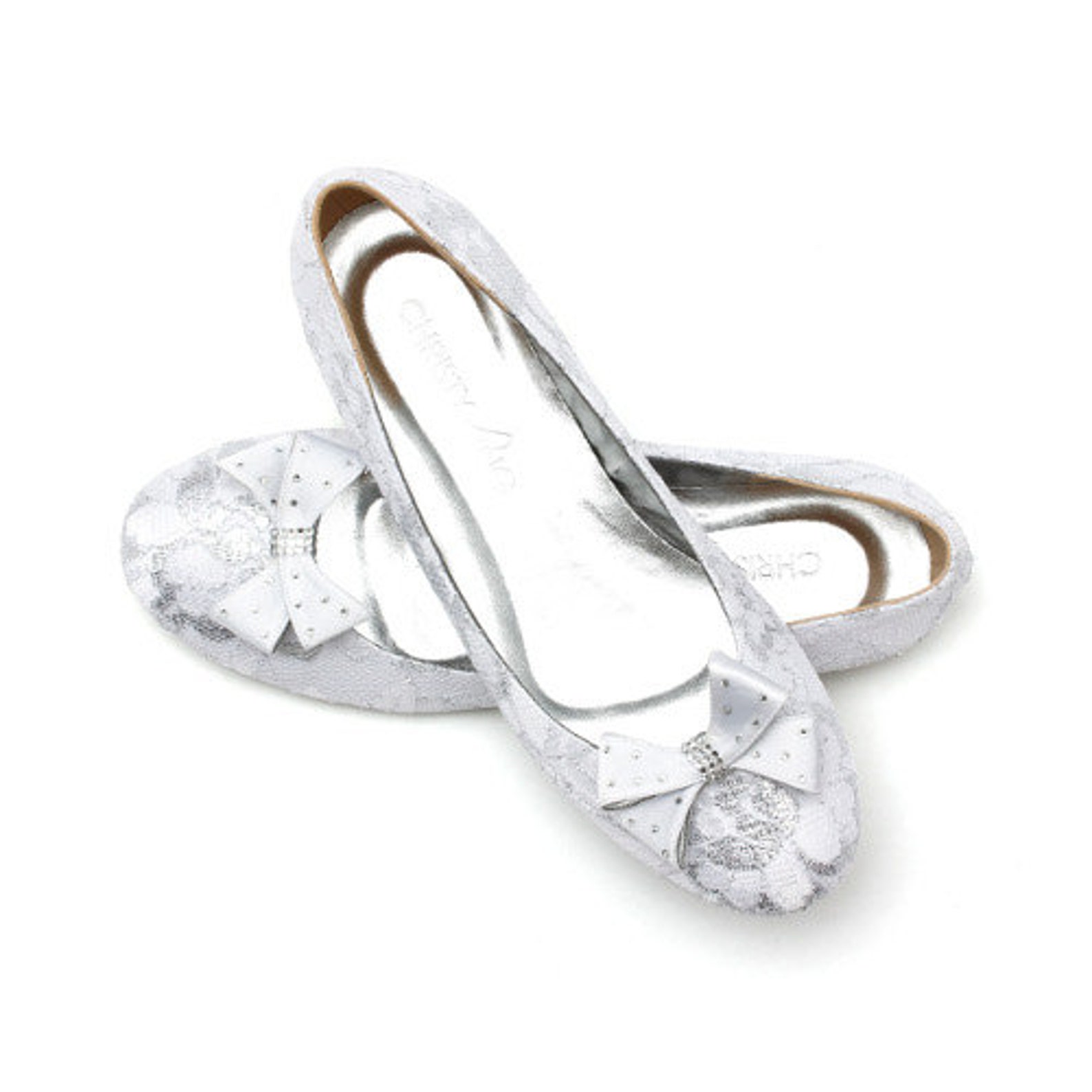 womens white wedding flats