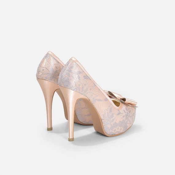 Buy Camilia Nude Wedding Shoes Nude Lace Wedding Shoes Nude