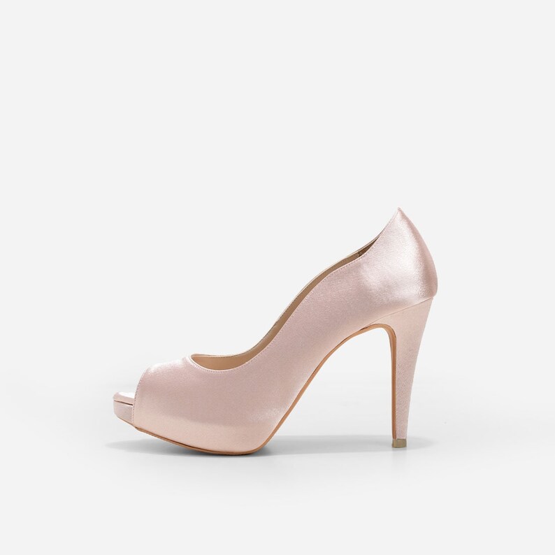 nude evening heels