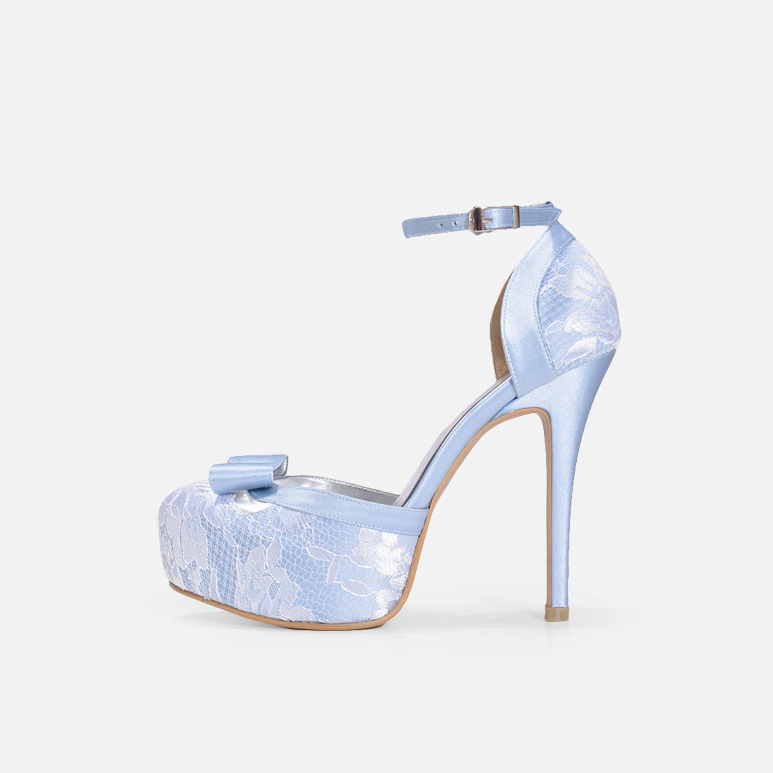 Donna Custom Made Baby Blue Lace Heels Baby Blue Lace Strappy Etsy