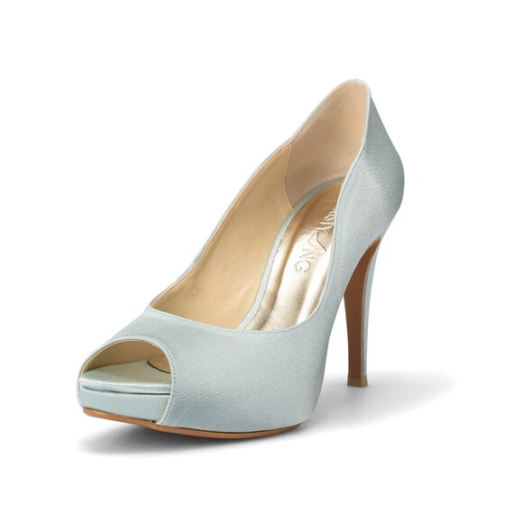 ivory peep toe heels