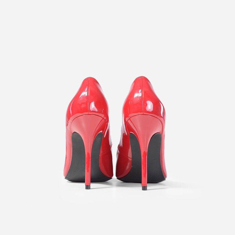 red pointy heel