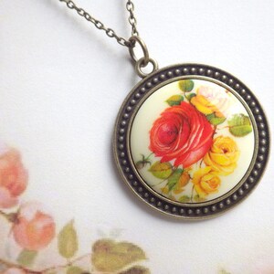 necklace Vintage style Resin apricot Gemme Cameo Apricot Angel