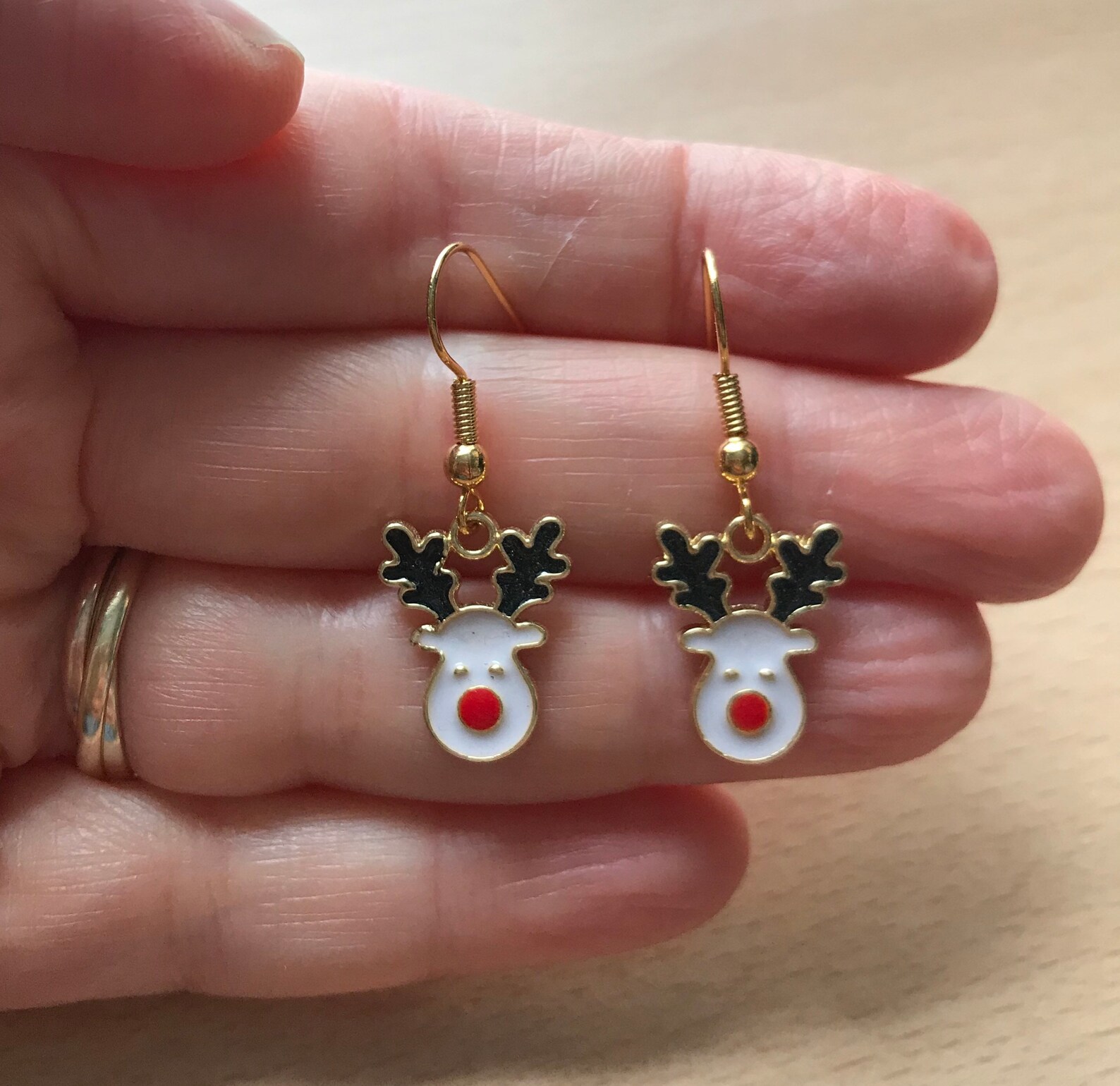 Reindeer earrings rudolph earrings christmas earrings  etsy