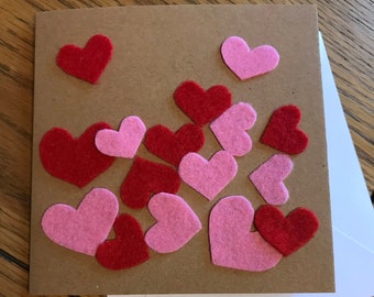 Jumbled heart card - heart card - love card - valentines day - engagement - anniversary - wedding