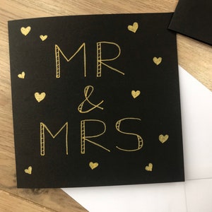Carte de M. et Mme - carte de mariage - carte personnalisée - couple heureux - carte de jour de mariage - carte de félicitations - carte d'amour - carte de fiançailles