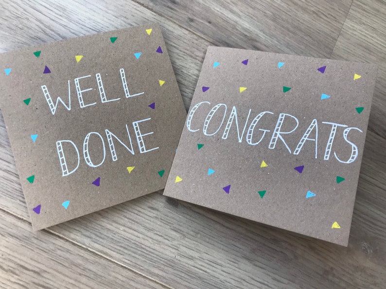 Well Done Card Great Job Card Congratulations Card Etsy