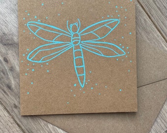 Dragonfly card - dragonfly birthday card - birthday card - thinking of you card - thank you card - sympathy card - friend birthday card