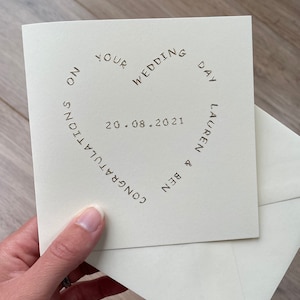 Biglietto di nozze personalizzato - biglietto di nozze - biglietto per il giorno delle nozze - biglietto di fidanzamento - biglietto di nozze speciale - biglietto di nozze ricordo - regalo di nozze