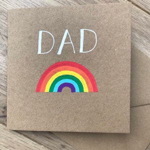 Carte papa arc-en-ciel - carte papa arc-en-ciel - carte de fête des pères - anniversaire papa - carte papa - carte papa - grand-père - beau-père - maman - maman - arc-en-ciel