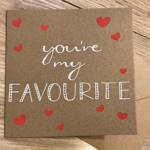 Tu es ma carte préférée - fête des mères - fête des pères - carte de mari - carte de femme - carte d'anniversaire - carte de Saint-Valentin - carte de positivité