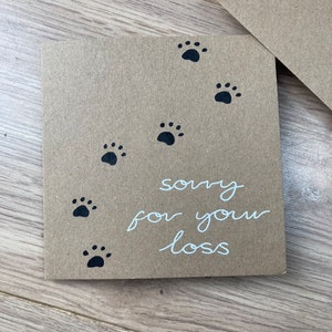 Symbool huisdier - rouwkaart huisdier - sorry voor je verlies - verlies van een huisdier - condoleancekaart voor hond - kaart 'Ik denk aan je'