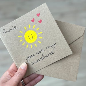 You are my Sonnenschein Karte - Valentinstag Karte - Liebeskarte - Karte - Verlobung - Karte - Freundschaft Karte - Positivity Karte