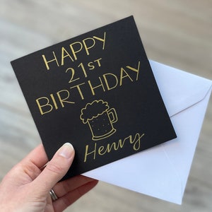 Personalised 21st birthday card - 21st birthday card - personalised 18th birthday card - 18th birthday card - birthday card - beer birthday